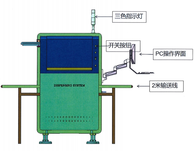 五轴视觉跟随点胶机