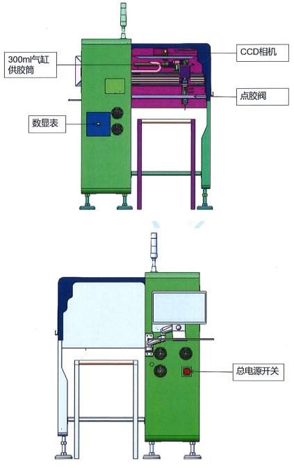 五轴视觉跟随点胶机